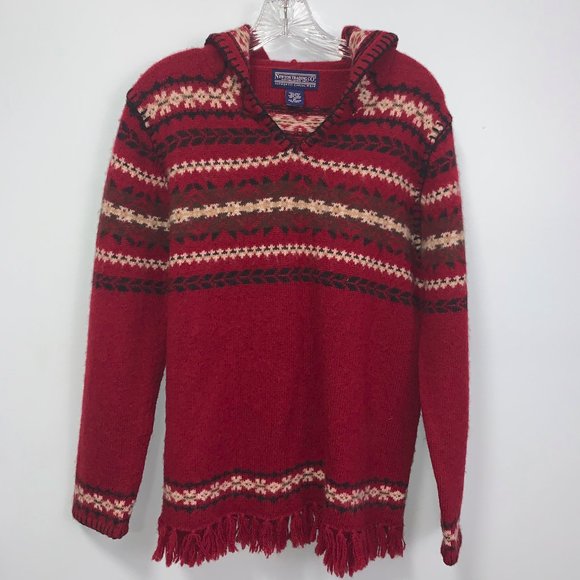 Newton Trading Co. Hoodie Fairisle Wool Sweater - Picture 1 of 8
